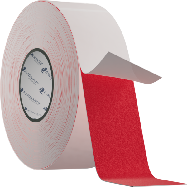 Slip-resistant PVC tape for use on concrete, wood, marble, and ceramic surfaces, perfect for indoor and outdoor applications.