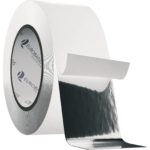 Vapor-impermeable sealing tape for HVAC systems, providing permanent waterproofing for repairs on roof gutters, pipes, doors, and window frames; features high tack and strong adhesion, effective even at low temperatures.